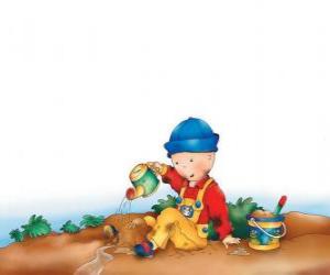 Puzzle Caillou παίζει με τη λάσπη